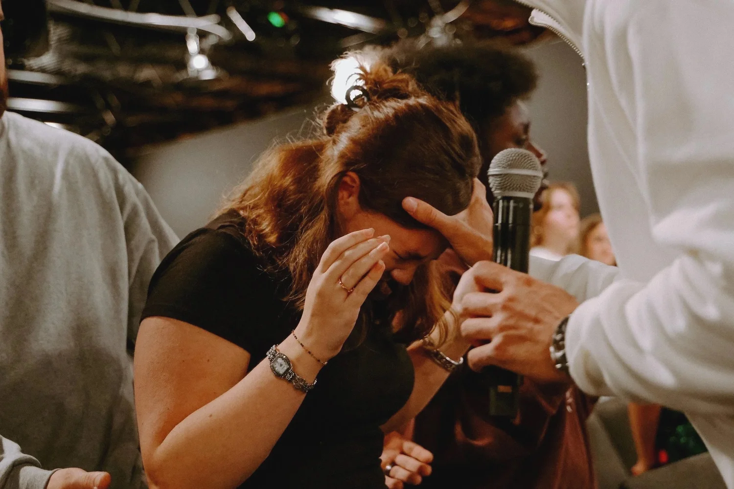 Congregation worshipping